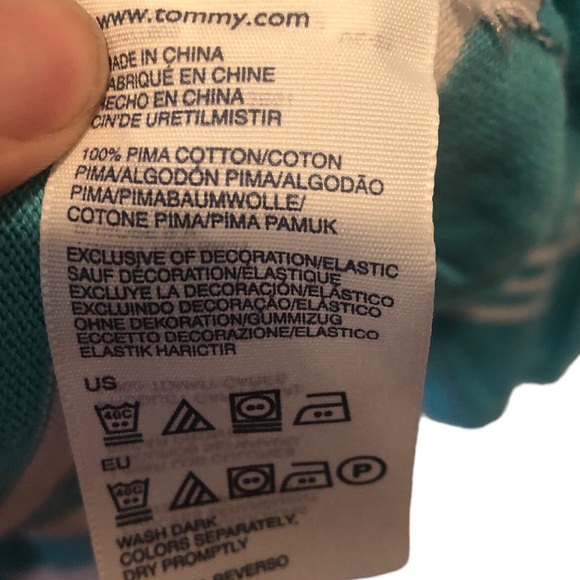 Tommy Hilfiger Women’s blue and white stripe v-neck 48” hips and waist xxl - Picture 4 of 7